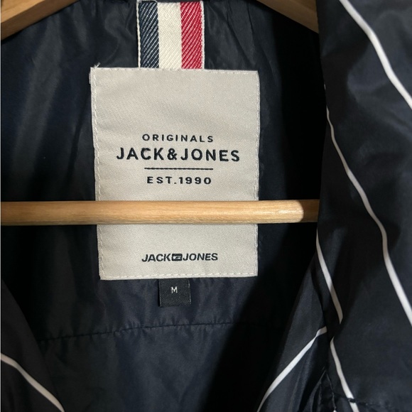 Jack & Jones Pin Stripe Rain Jacket - Picture 2 of 5